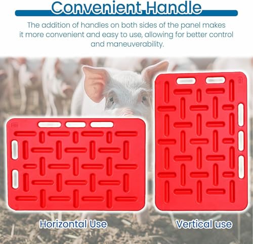 Lightweight Pig Sorting Panels,Long Portable Livestock Sorting Panel for Farms & Ranches,One-Piece Molding Safety Hog Panels Easy to Hold (S)