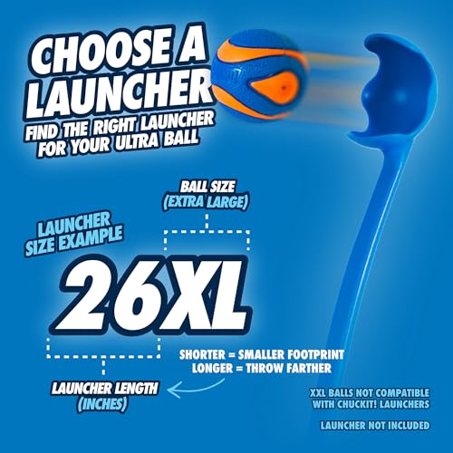 Chuckit Ultra Squeaker Dog Ball - Extra Large Bouncy and Squeaky Pet Toy for Dogs 100+ lbs - Floats on Water - Durable Rubber - Size XL - 3.5" Diameter - Pack of 1 - color: Squeaker, size: XL
