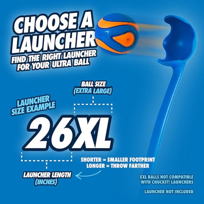 Chuckit Ultra Squeaker Dog Ball - Extra Large Bouncy and Squeaky Pet Toy for Dogs 100+ lbs - Floats on Water - Durable Rubber - Size XL - 3.5" Diameter - Pack of 1 - color: Squeaker, size: XL