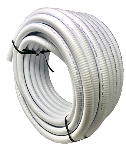 Sealproof 2" Dia Flexible PVC Pipe, Pool and Spa Hose Tubing, Made In USA, Schedule 40 2-Inch, 50 FT, White - size: 2" Dia, style: 50-Ft