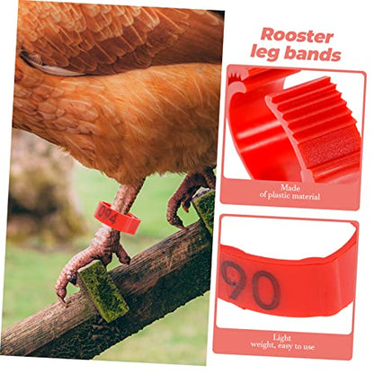 Yardwe 200pcs Chicken Leg Bands Poultry Leg Ring Bird Accessories Identification Rings for Chicks