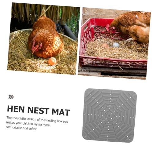Toyvian Chicken Nesting Box Pad Washable Silicone Mat for Hen House and Nesting Liners for Chickens Fits Easy to Clean Comfortable Bedding for Laying Eggs