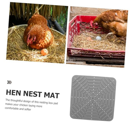Toyvian Chicken Nesting Box Pad Washable Silicone Mat for Hen House and Nesting Liners for Chickens Fits Easy to Clean Comfortable Bedding for Laying Eggs