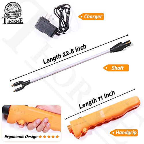 Cattle Prod, Waterproof Cattle Prod Stick with LED Light, Livestock Prod for Modern Livestock Management, X Series - style: 33.8''