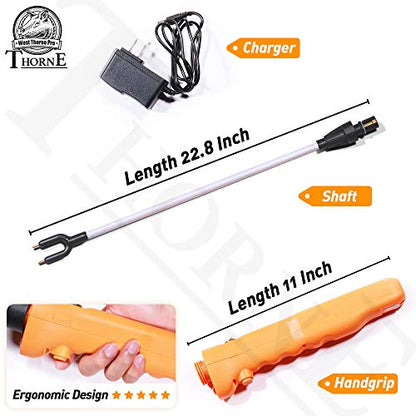 Cattle Prod, Waterproof Cattle Prod Stick with LED Light, Livestock Prod for Modern Livestock Management, X Series - style: 33.8''