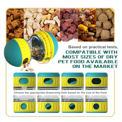 BSISUERM Dog Treat Dispensing Puzzle Toy Adjustable Food Dispenser Slow Feeder Pet Interactive Chase Toy Dog Enrichment Ball for Medium Large Dogs to Keep Them Busy, Extra Large - color: Green - Single - XL