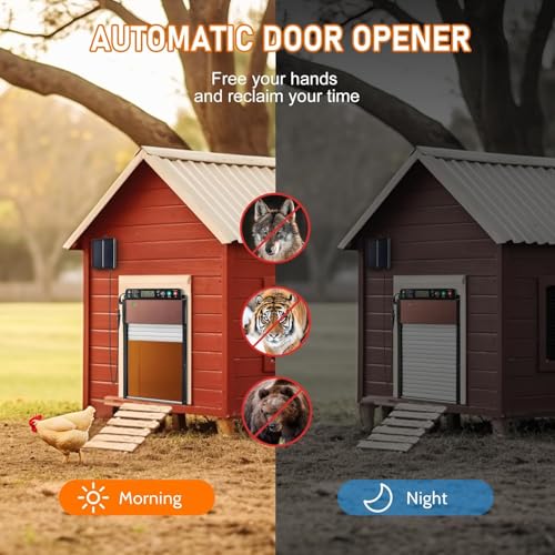 Automatic Chicken Coop Door, Solar Powered Chicken Door Opener