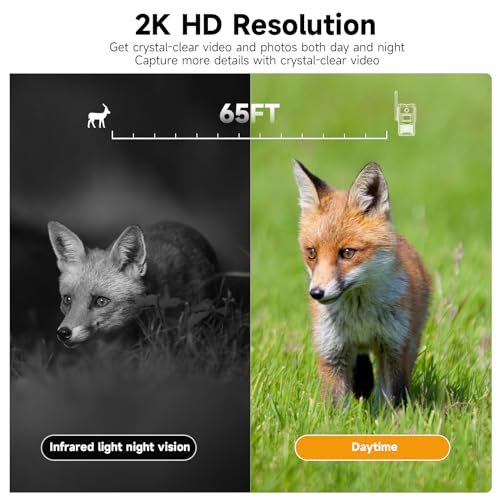 TKENPRO Trail Camera, Cellular Trail Cameras with Built in SIM Card Unlimited Data Plan 2K Live Video Game Camera Trail Cameras with Night Vision Motion Activated Waterproof IP66 Deer Camera