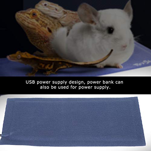 Small Reptile Heating Pad Reptiles,6x3 inch USB Reptile Heat Pad with 3 Level Adjustable Function Small Animal Heating Pad USB Heating Pad Pet Terrarium Heat Mat for Pets Seedling Small Animals