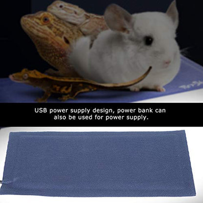 Small Reptile Heating Pad Reptiles,6x3 inch USB Reptile Heat Pad with 3 Level Adjustable Function Small Animal Heating Pad USB Heating Pad Pet Terrarium Heat Mat for Pets Seedling Small Animals