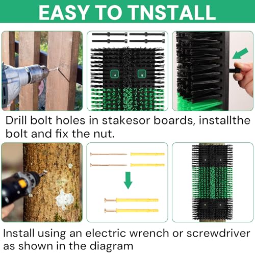 4pcs Upgraded XL Livestock Scratching Brush with 32 Screws – Large Cattle and Horse Grooming Brush, Itch Relief for Horses,Sheep, Goat, Cattle,Cow,and Pig,Suitable for farms and ranches - size: 4pcs