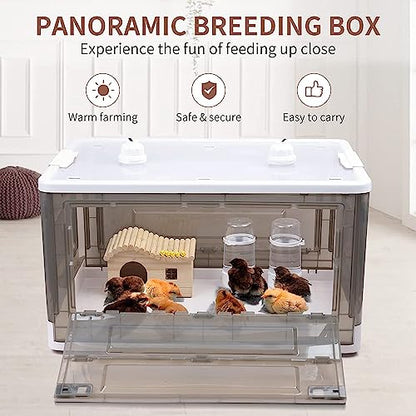 Chick Brooder,Brooder Box for Chicks,Brooder Heater Warms up to 15 Chicks (20″x14″x12″)