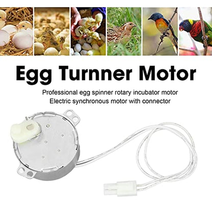 Estink Replacement Egg Turner Motor Electric Synchronous Motor with 7mm Flexible Coupling Connector, 4W 50 60Hz AC100 127V CCW CW, Metal Body Low Power Consumption (100-120v) - size: 100-120v