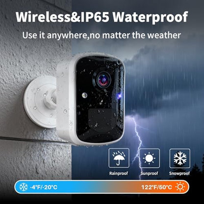 Goalake 2026 Upgraded Wireless Security Camera 5MP 2.5K, Battery Powered, AI Motion Detection, Spotlight, Two-Way Audio, Siren, IP65, No Monthly Fee, Cloud & 256GB SD Storage (Pre-Inserted a SD Card) - size: CP13WB-D
