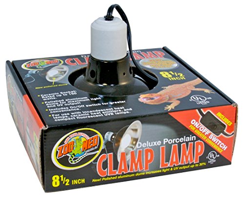 DLX Porcelain Clamp Lamp (Blk UL Listed) 8.5