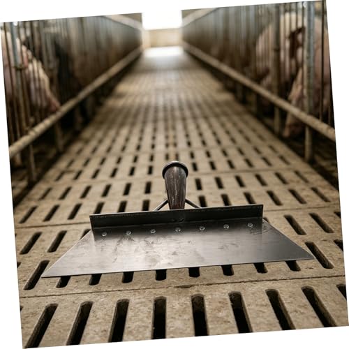 INOOMP Manganese Steel Multifunctional Garden Cleaning Shovel 38cm for Barn Manure Scraper Tool Heavy Duty Livestock Dung Scraper Spade for Farm and Lawn Care