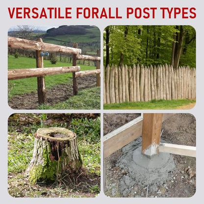 Heavy Duty Fence Post Puller & Nitrile Coated Work Gloves - with Reinforced Cable & Chain for Hi-Lift Jack, Extract 4x4 Wood & Concrete Posts for Farm, Ranch Fence Repair （Jack & Knife NOT Included）