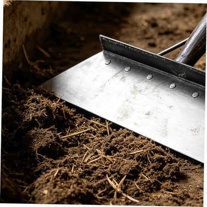 Beaupretty Heavy Duty Manganese Steel Pasture Manure Scoop and Cleaning Scraper Shovel 38cm for Farm and Barn Floor Scraping