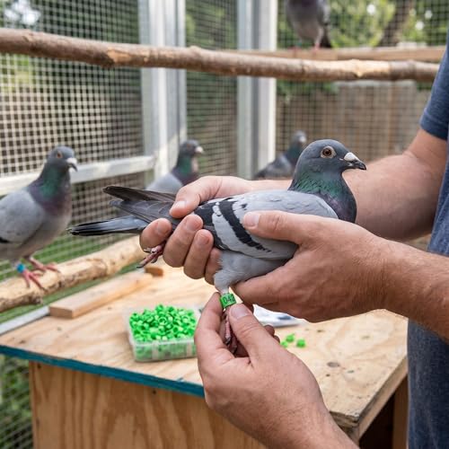 100Pcs 8mm Numbered Plastic Leg Bands, Colorful Clip-On Bird Identification Rings for Quail Chicken Chicks Poultry Management
