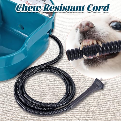 Heated Water Bowl for Dog and Cat,Heated Chicken Waterer, Outdoor Heated Pet Water Dish with Float Valve,Heated Bird Bath in Winter for Outdoors,Anti-Chew Cord,48W