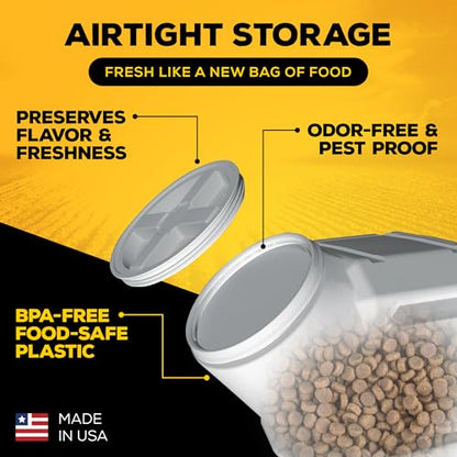 Gamma2 Vittles Vault Stackable Dog Food Storage Container with Sealing Lid, Up to 60 lbs Dry Pet Food Storage Container, USA-Made - [14.5" L x 19" H] - size: 60 Pounds