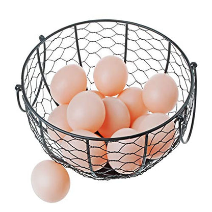 Kitchen Storage Metal Wire Egg Basket Farm Chicken Cover Egg Holder/Organizer Case/Container