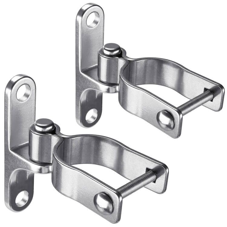 Insaga 2Pack Heavy Duty Wall Mount Gate Hinges, 304 Stainless Steel Chain Link Fence Gate Hinges for Farm, 1-5/8" Pipe Gate Hinge with 5/8" Pin, T-Post Gate Hinge Kit for Wooden & Metal Fence - size: 1-5/8''-2Pack