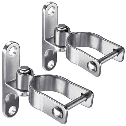 Insaga 2Pack Heavy Duty Wall Mount Gate Hinges, 304 Stainless Steel Chain Link Fence Gate Hinges for Farm, 1-5/8" Pipe Gate Hinge with 5/8" Pin, T-Post Gate Hinge Kit for Wooden & Metal Fence - size: 1-5/8''-2Pack