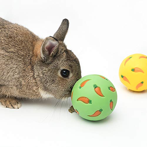 Niteangel Treat Ball, Snack Ball for Guinea Pigs, Rabbits, Hedgehogs and Other Small Pets (Small, Blue) - color: Blue