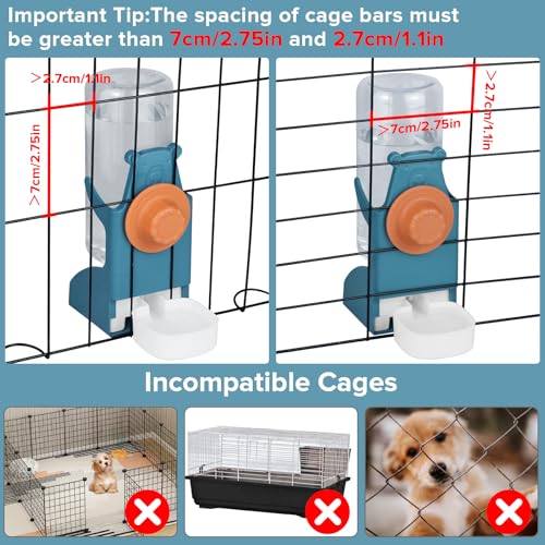 Kenond 17 oz Pet Water Bottle,Guinea Pig No Drip Water Bowl for Cage,Hanging Automatic Gravity Water Dispenser for Small Animals Rabbit Hedgehog Chinchilla Bunny Bird Canary Budgies