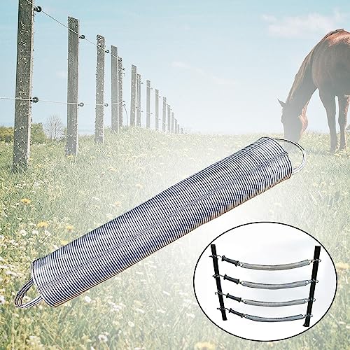 Retractable Spring Gate Electric Fence Livestock Fence Tension Spring Gate Handle Stainless Steel Material Wear Resistant Construction Suitable for