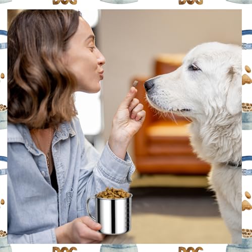 Dog Food Scoop 1.5 Cup,304 Stainless Steel Measuring Cups with Handle Pet Food Scoop Cup Measuring Scoop for Dogs, Cats, Birds & Rabbits – Ideal for Dry Food & Treats (1.5 Cup) - size: 1.5 cup
