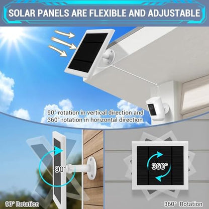 Solar Panel Outdoor for Ring (white-5pack) - color: white-5pack