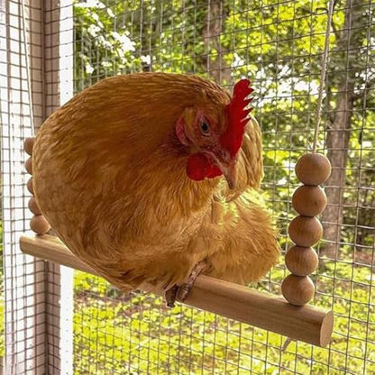Chicken Swing Toy, Chicken Perch Natural Wooden Swing Toys Perch Ladder Coop Accessories