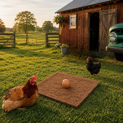Coconut Palm Nest Box Pads for Chicken Nesting Boxes, Washable and Trimmable Nesting Liners for Chicken Coop, Bird Nest, and Reptile Habitat (9.8 x 9.8 inche) - color: 9.8 x 9.8 inche