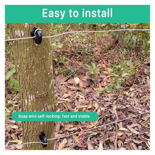 Electric Fencing Ring Insulators Electric Fence Insulators Wood Post Insulator Hooks Farm Livestock Fencing Wire Tapping Insulation Nail(30PCS) - color: 30PCS