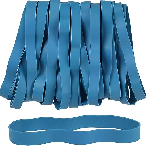 AIWOQI Rubber Bands Size#107 Heavy Duty Big Wide rubber band 30PCS Elastic Bands for Office Supply Trash Can File Folders Litter Box Rubber Bands (Blue) - color: Blue