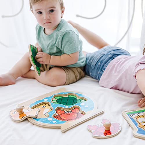 Melissa & Doug Animals Jumbo Knob Wooden Puzzles Set - Fish and Pets - style: Fish & Pets