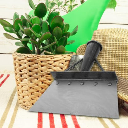 jojofuny Multifunctional Metal Cleaning Shovel and Farm Scraper Shovel for Poultry Dung Removal, Heavy-Duty Steel Floor and Yard Ice Scraper Tool for Outdoor Gardening and Landscaping