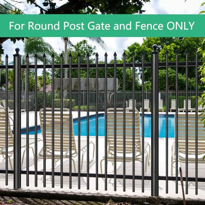 Pool Gate Latch,1-5/8" x 2-3/8" Gate Latch for Pool Gate Safety Latch, Auto Pool Gate Lock in Pool Fence, Pool Lock for Gate, Chain Link Fence Gate Latch, Horizontally (1-5/8" x 2-3/8") - size: 1-5/8" x 2-3/8"