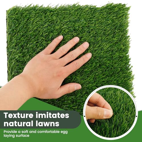 6 Pack Chicken Nesting Box Pads - Nesting Pads for Accessories, 12"x 12" Washable Reusable Chicken Nest Liners for Laying Eggs, Chicken Supplies (Green) - color: Green