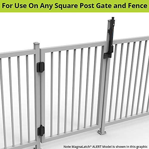 D&D Technologies MLTPTCA1CAPSPKA Pool Safety Gate Hardware Kit with MagnaLatch Top Pull 20-inch Gate Latch, Self-Closing TruClose Hinges and Safety Cap for Child Protection & Spacer for 2" Gate Gaps