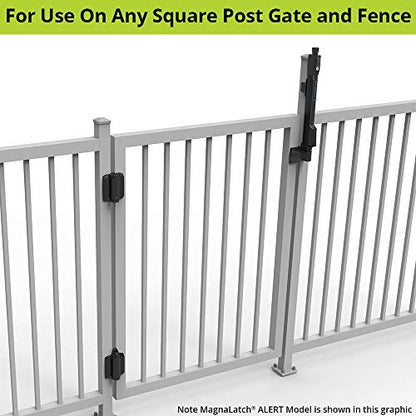D&D Technologies MLTPTCA1CAPSPKA Pool Safety Gate Hardware Kit with MagnaLatch Top Pull 20-inch Gate Latch, Self-Closing TruClose Hinges and Safety Cap for Child Protection & Spacer for 2" Gate Gaps