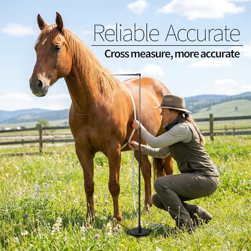 THOUSANDSUNNY Horse Measuring Stick, Height Measuring Rod Tools for Horse Cattle Farm Livestock Telescoping Foldable Ruler