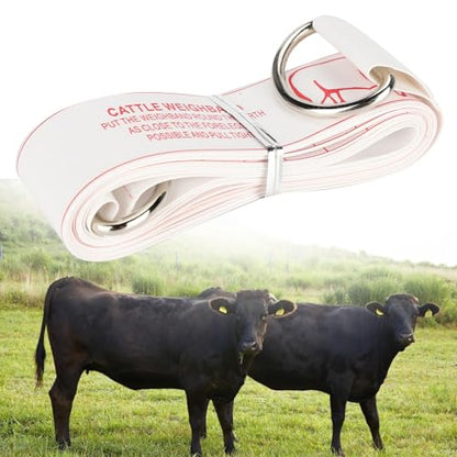 Cattle Tape Measure for Weight Estimation | Dual - Sided Bust Weight Ruler in Kg/Lbs | PVC Livestock Measuring Tape for Farmers/Ranchers | 250cm Length, Environmentally
