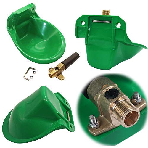 Automatic Sheep Water Bowl Copper nuzzled Valve Auto Fill Goat Waterer | Livestock Water Trough For Horse Pig Hog Cow, Self-Filling Cattle Water Tank ,Water Sewage Separator Vertical Bucket Drinker