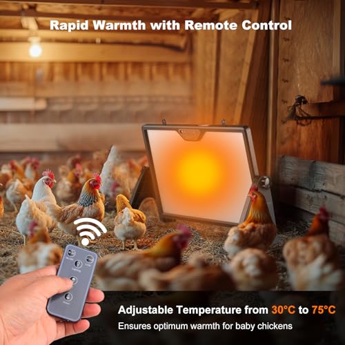 Heat Plate for Chicks, Upgraded Brooder Plate for Chicks, 180W Adjustable Temp 86-167°F Chick Heating Plate with Timer, Energy Saving Chicken Coop Heater for Poultry Brooder, UL Certified