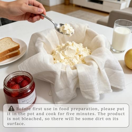 Cheese Cloths, 3Pcs 36x36 Inch Grade 100 Precut Cheese Cloths for Straining, Cotton Unbleached, Reusable Muslin Cheesecloth for Straining, Making Yogurt, Cooking Turkey, Crafts - 9 Sq.Ft - size: 3Pcs-36x36 inch
