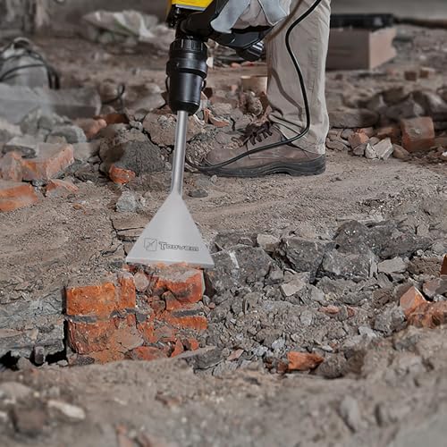 SDS Max Chisel, 6 Inch Wide Floor Scraper Tile Removal Scraping Chisel Bits, Steel Flat Shovel Bit Tool for Removing Floor, Concrete Mortar Thinset with SDS Max Shank Rotary Hammer Drills
