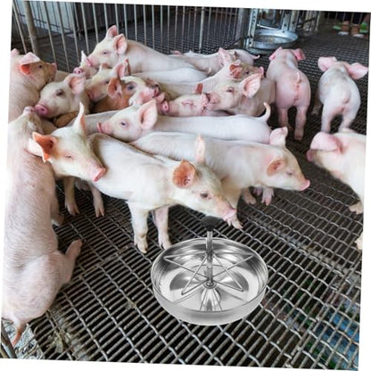 MERRYHAPY Stainless Steel Pig Feeder Large Capacity Goat Feeder Livestock Water Troughs